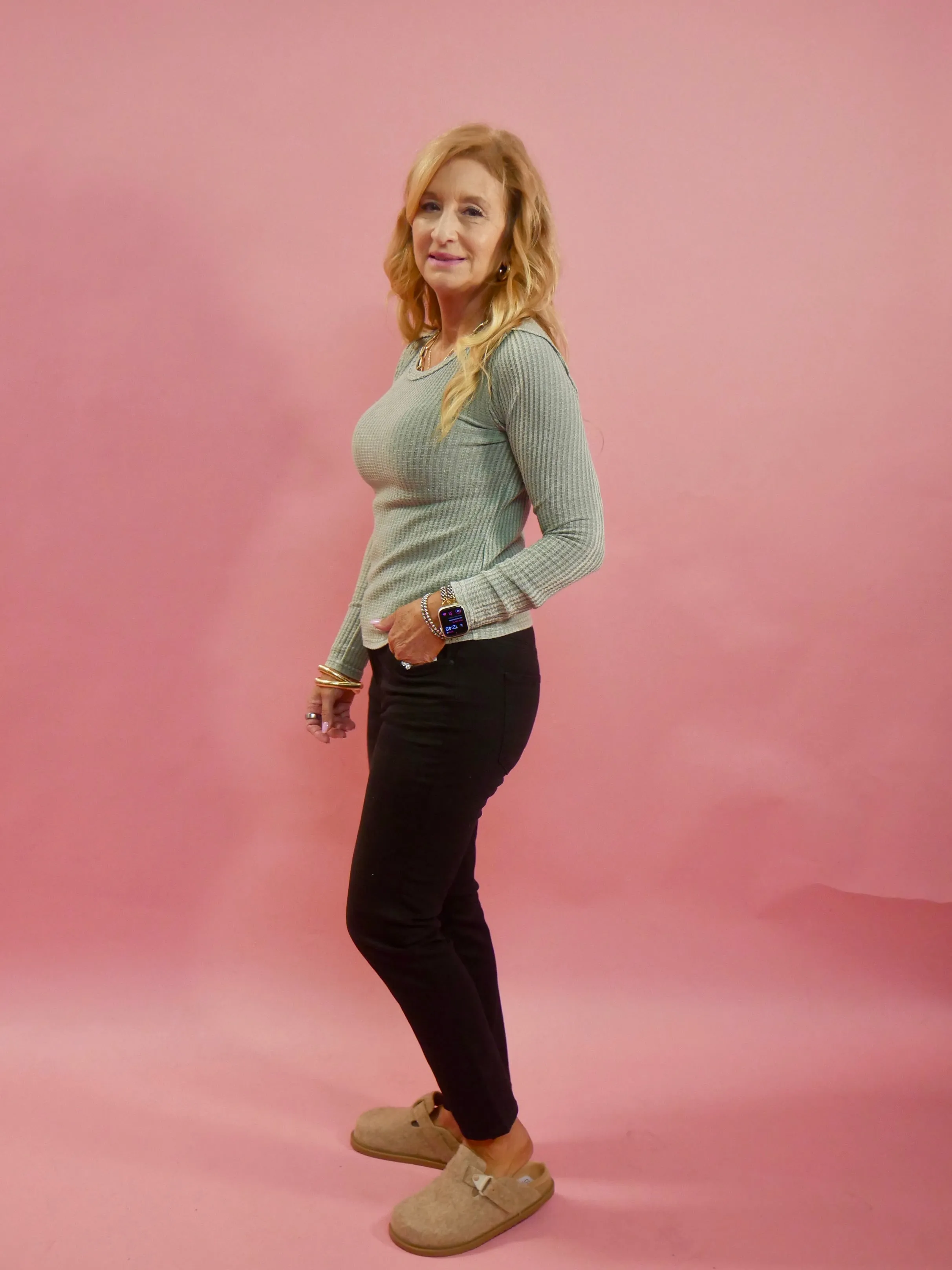 Ariet Thermal Top in Palm Green