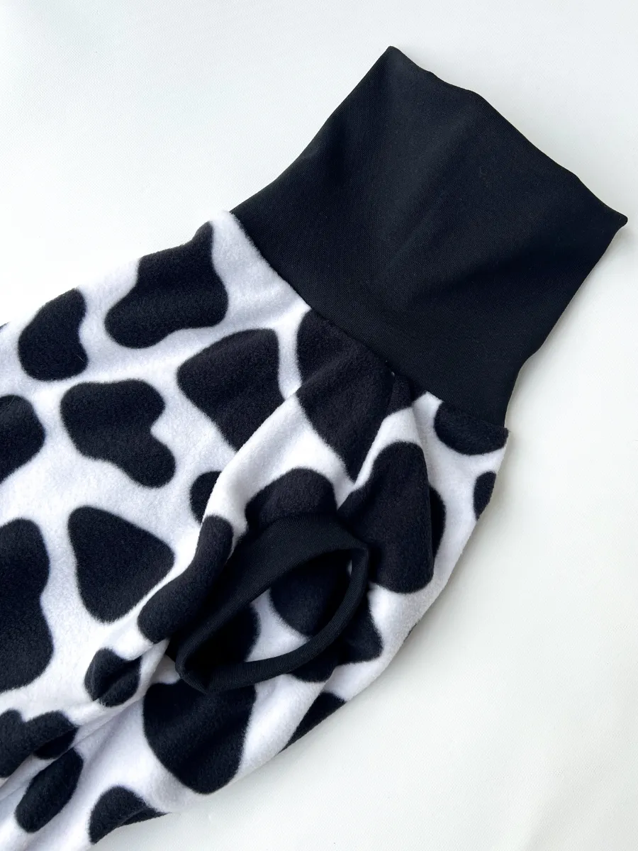 Cow Print Sleeveless Dog Jumper