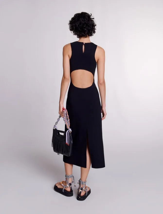 Cutaway knit maxi dress