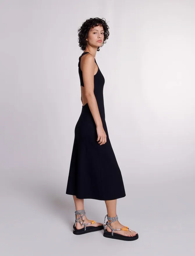 Cutaway knit maxi dress