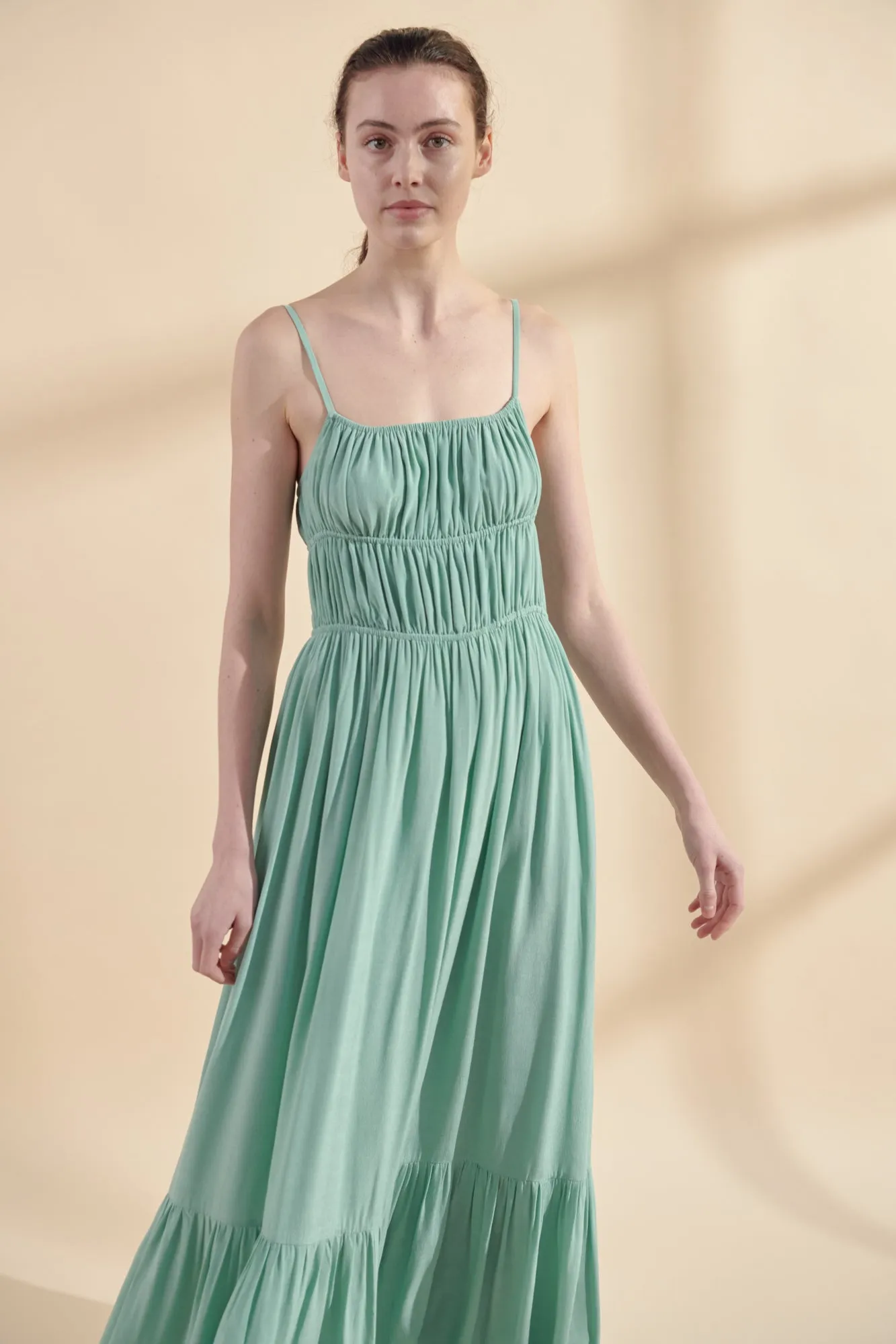 Flounce cami maxi dress