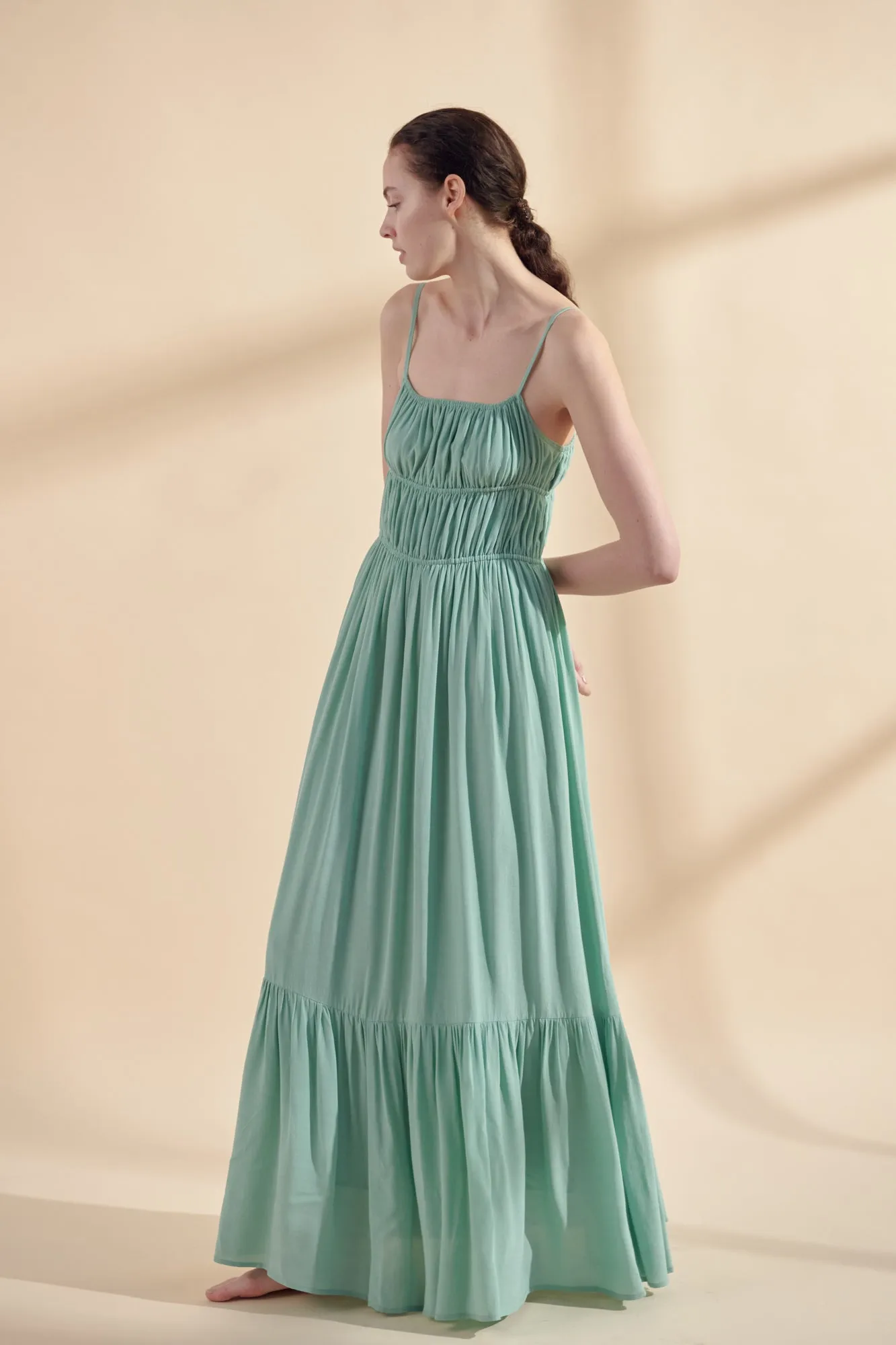 Flounce cami maxi dress