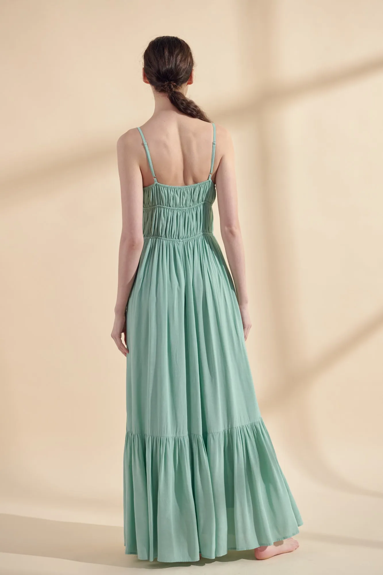 Flounce cami maxi dress