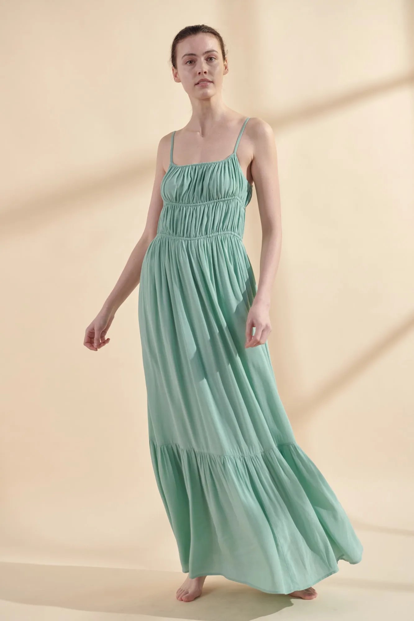 Flounce cami maxi dress