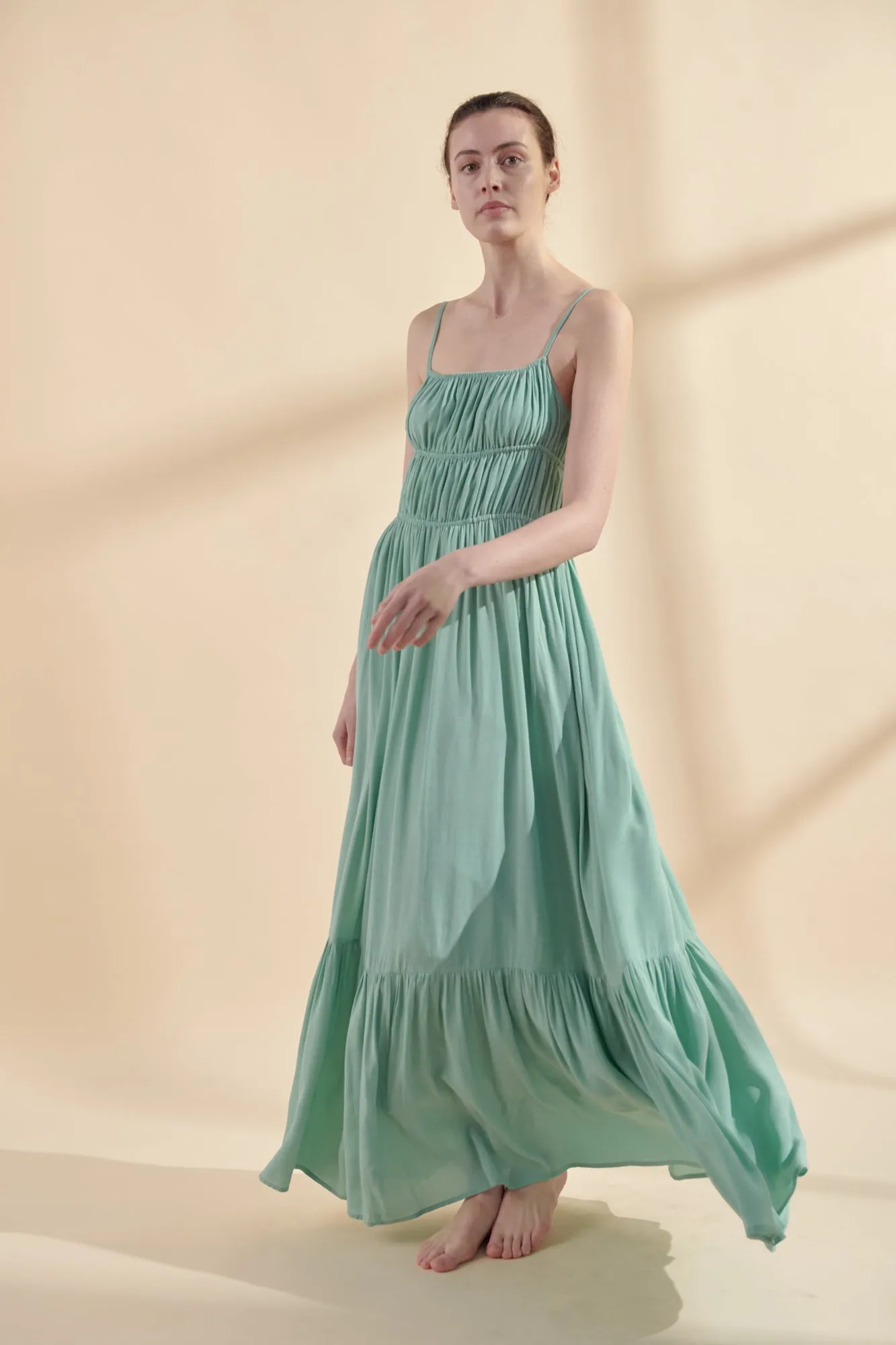 Flounce cami maxi dress