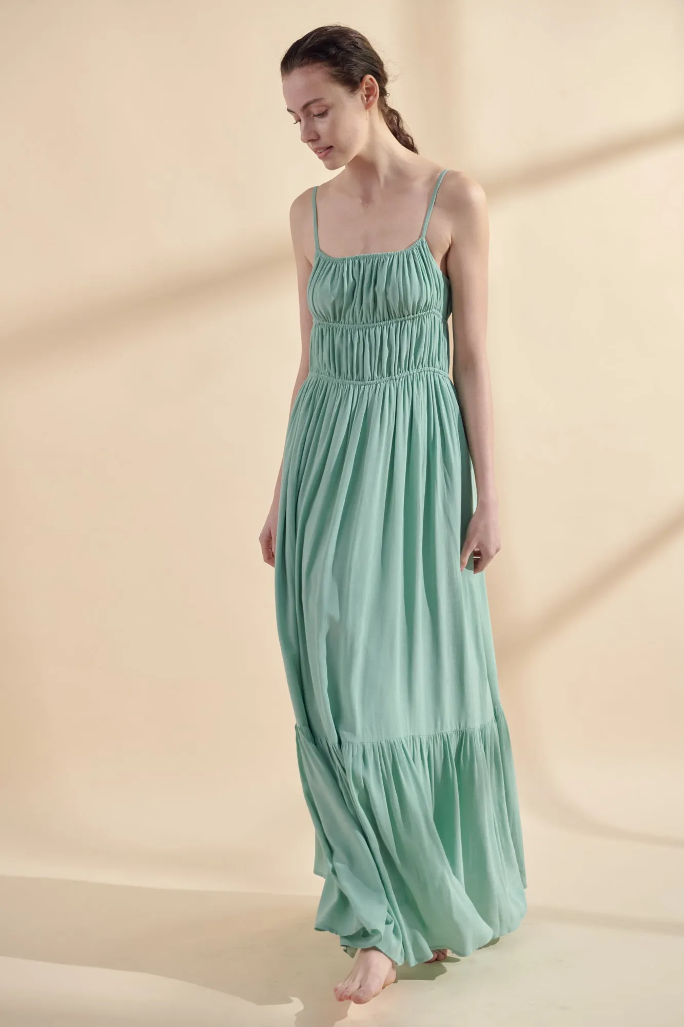 Flounce cami maxi dress