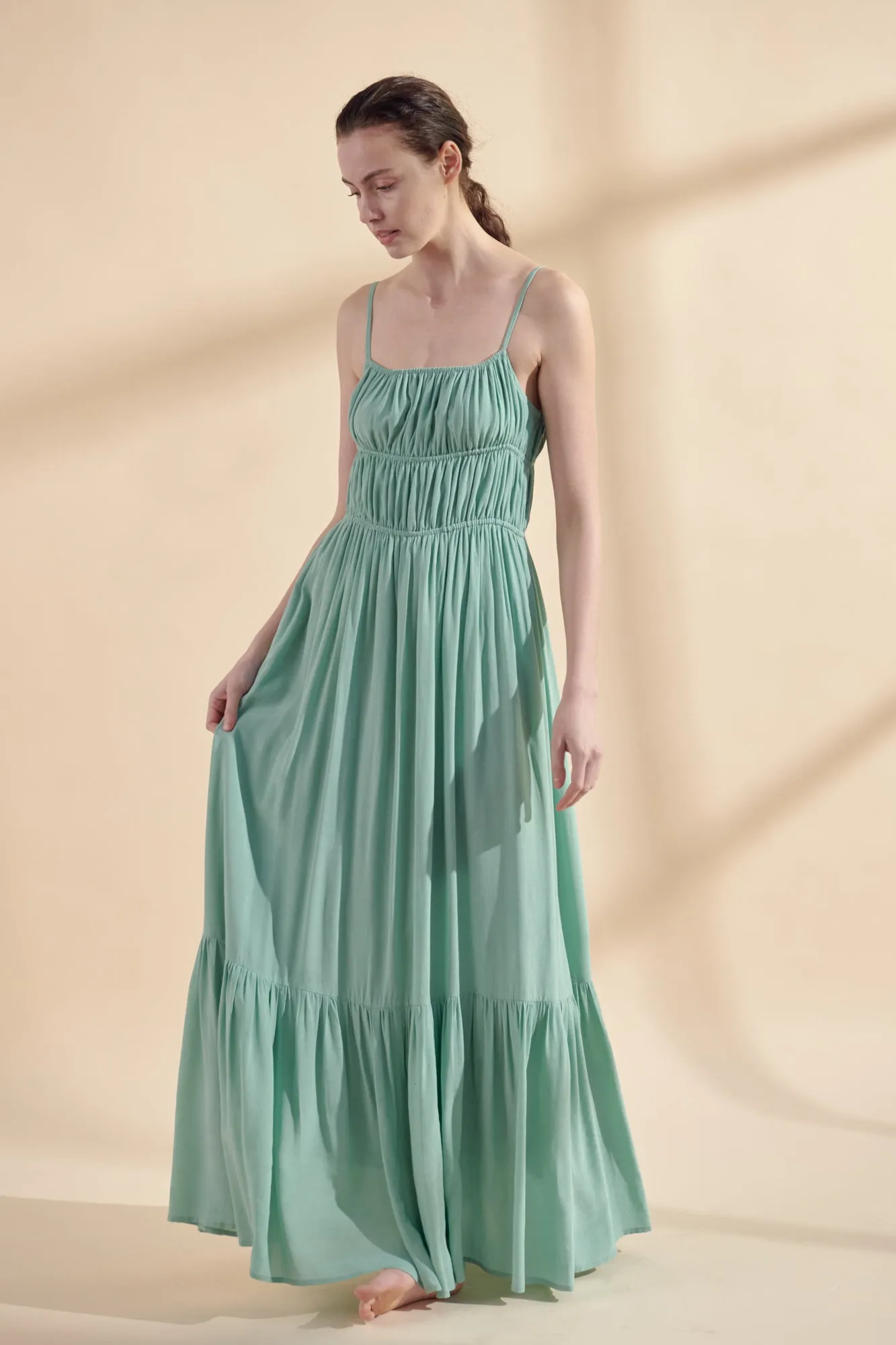 Flounce cami maxi dress