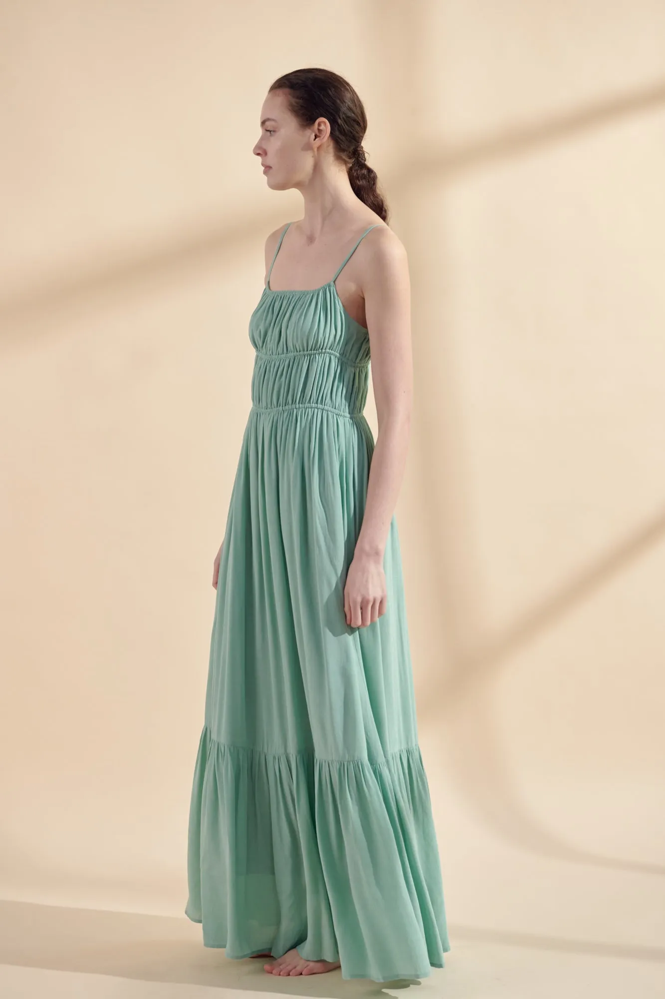 Flounce cami maxi dress