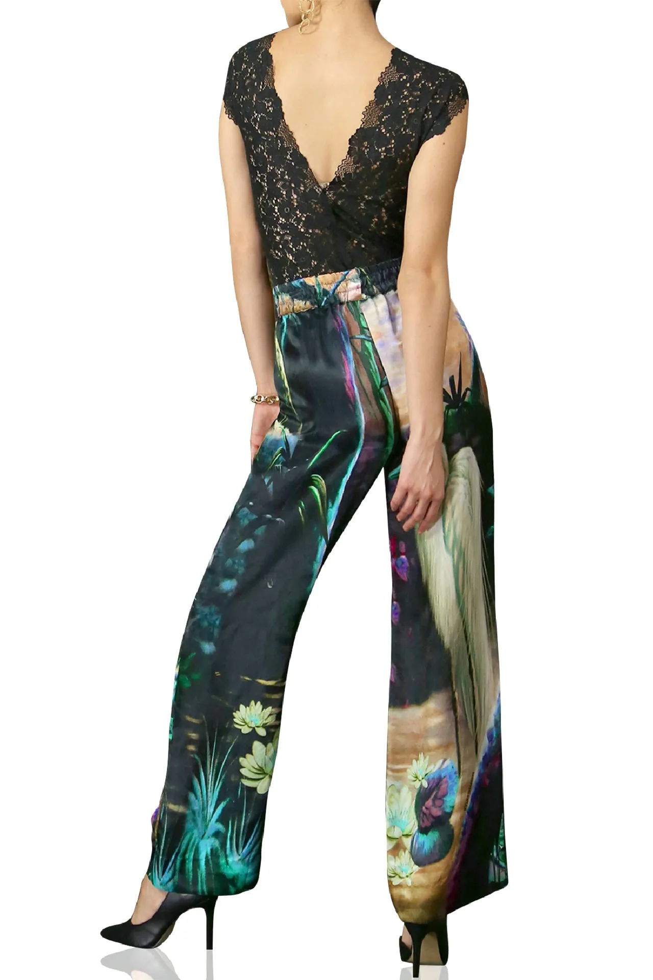 Nature Print Straight Leg Pants