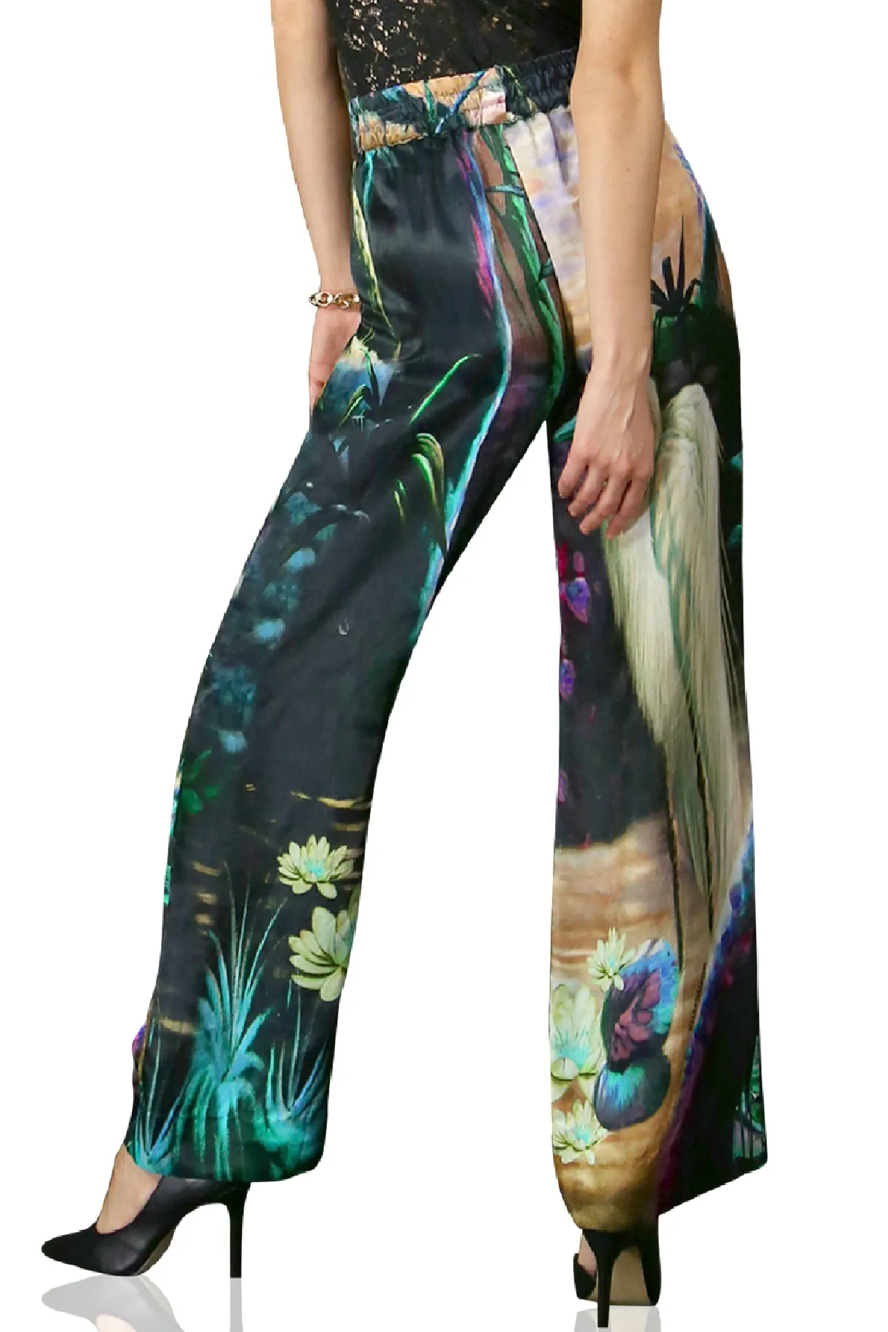Nature Print Straight Leg Pants