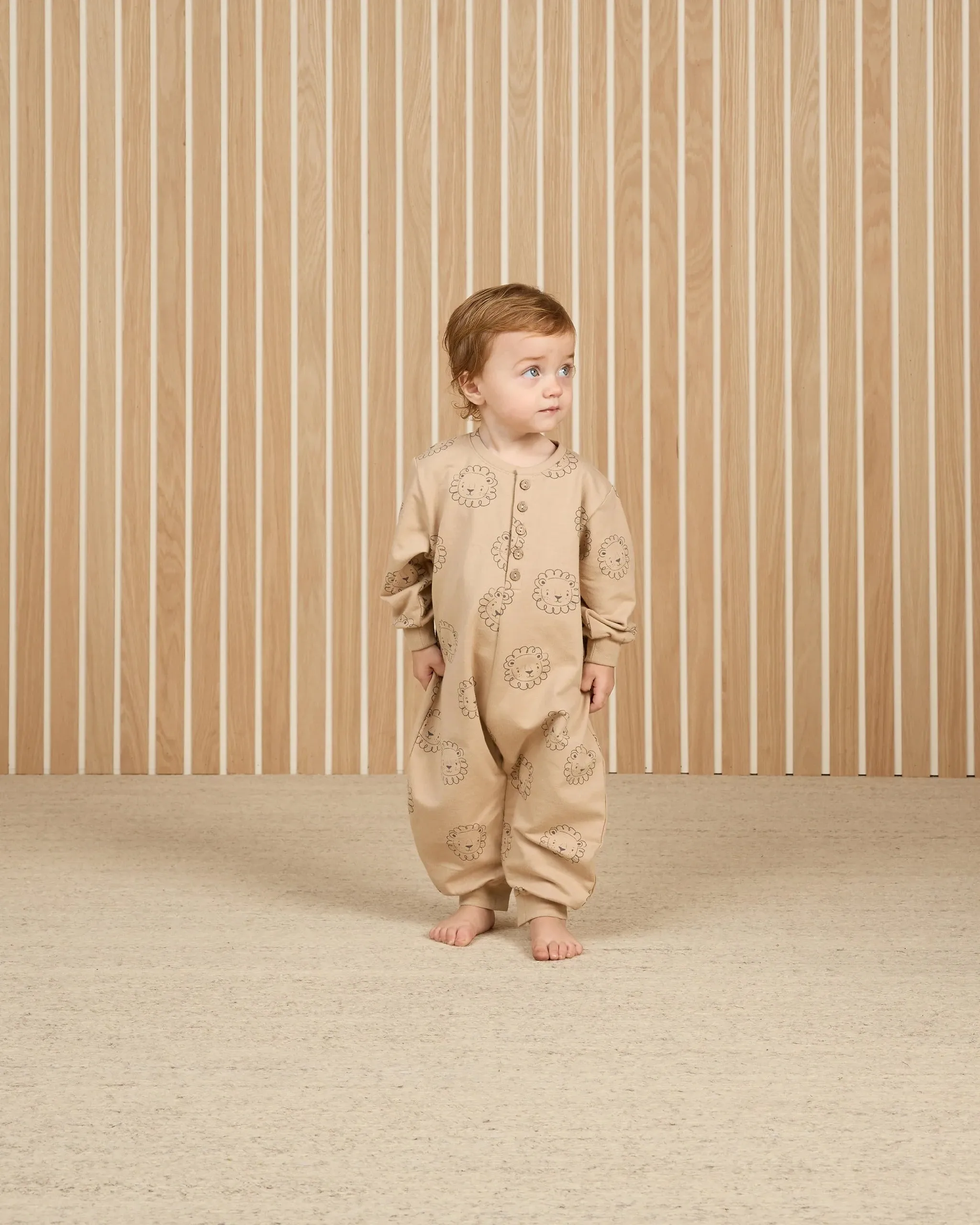 Relaxed Fleece Jumpsuit (Lions)