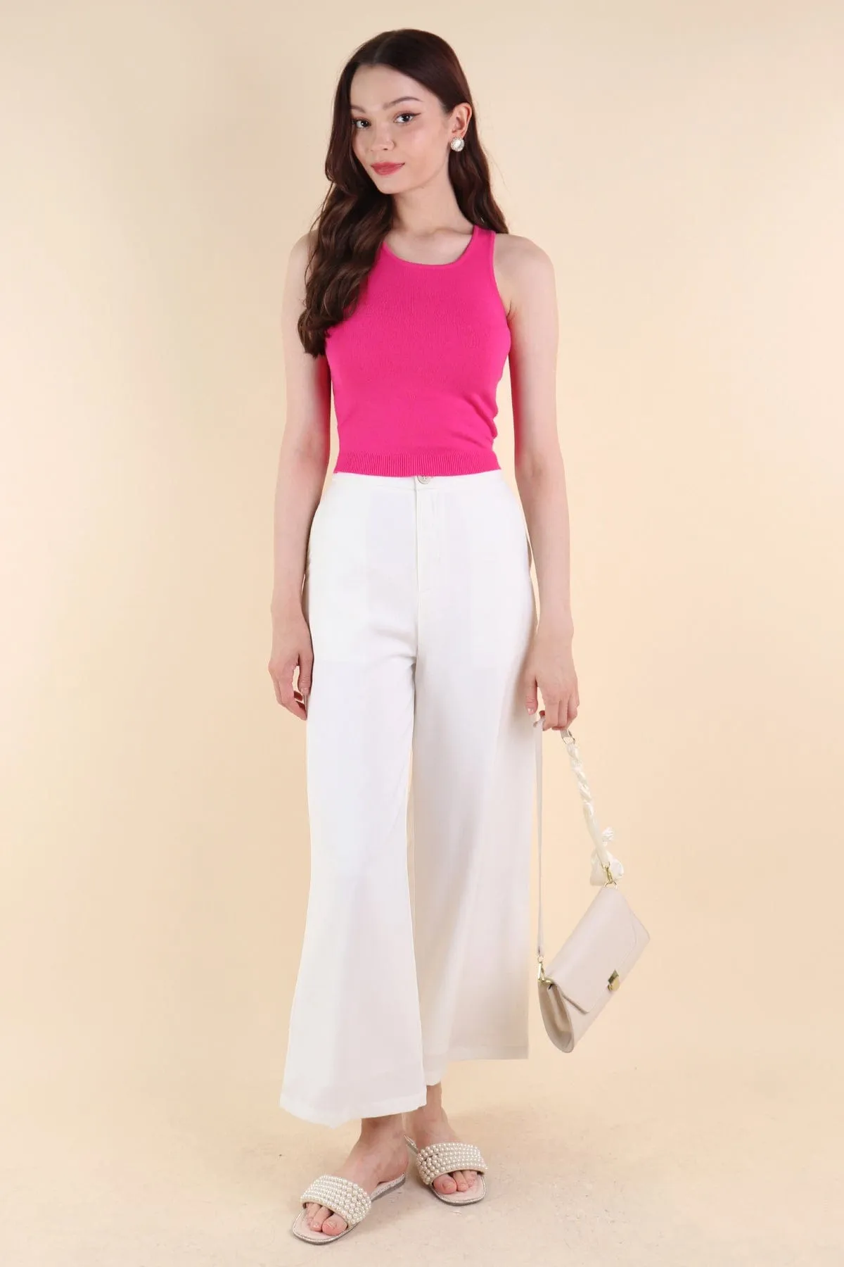 SMITHSON V2 RACER KNIT TOP IN BARBIE PINK