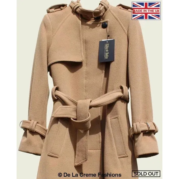Tailored Stylish Collarless Trench Coat