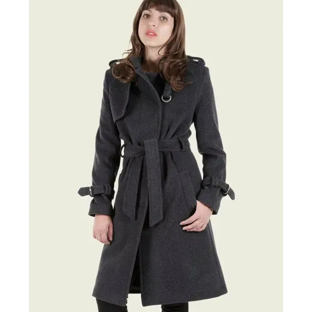 Tailored Stylish Collarless Trench Coat