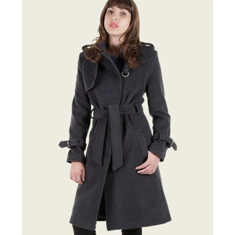 Tailored Stylish Collarless Trench Coat