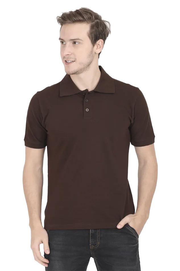 Unisex Maroon Super Combed Cotton Polo T-Shirt