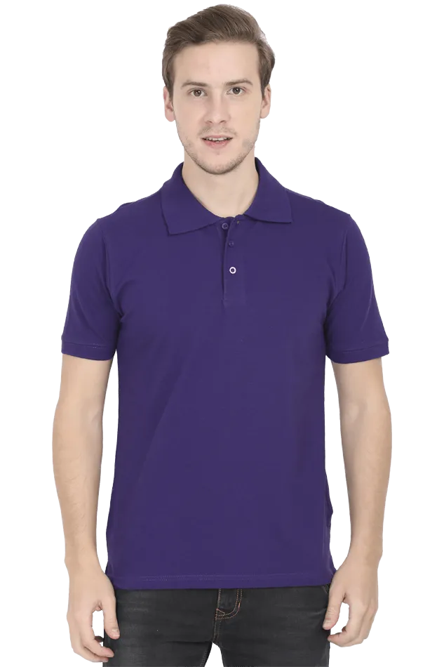 Unisex Maroon Super Combed Cotton Polo T-Shirt