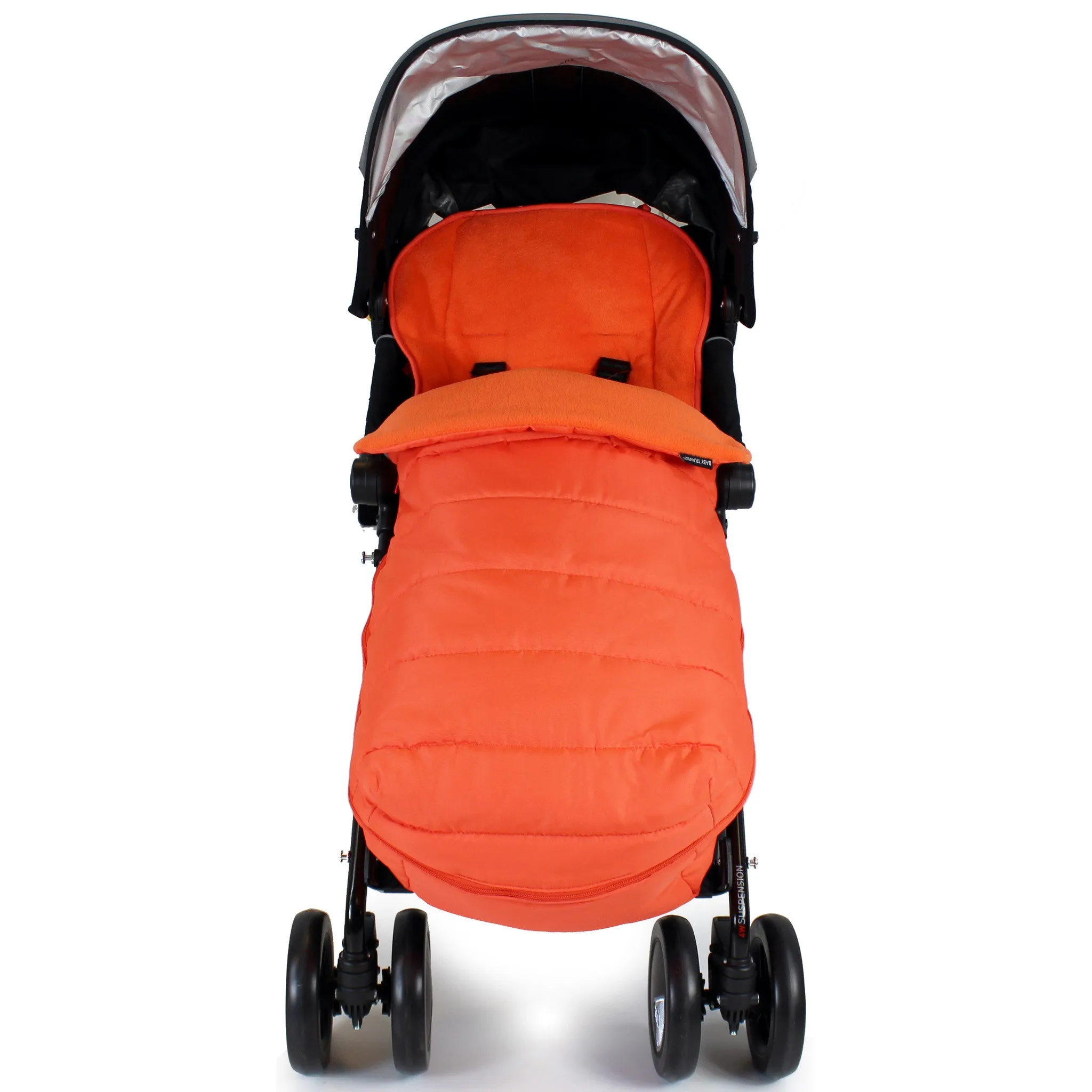 XXL Large Luxury Foot-muff And Liner For Maclaren Techno XT - Orange (Orange)